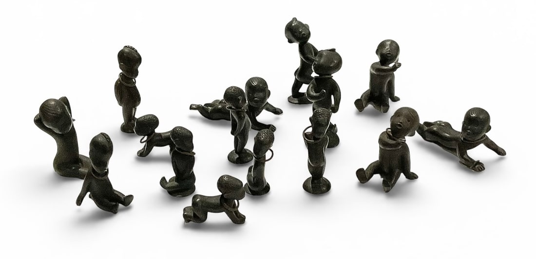 Hagenauer group of 15 Small bronze sculptures (1 of 1)