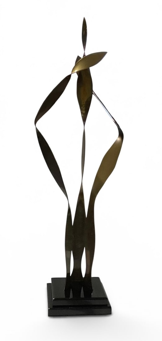 LARGE signed Hivo Van Teel Abstract brass sculpture (1 of 1)