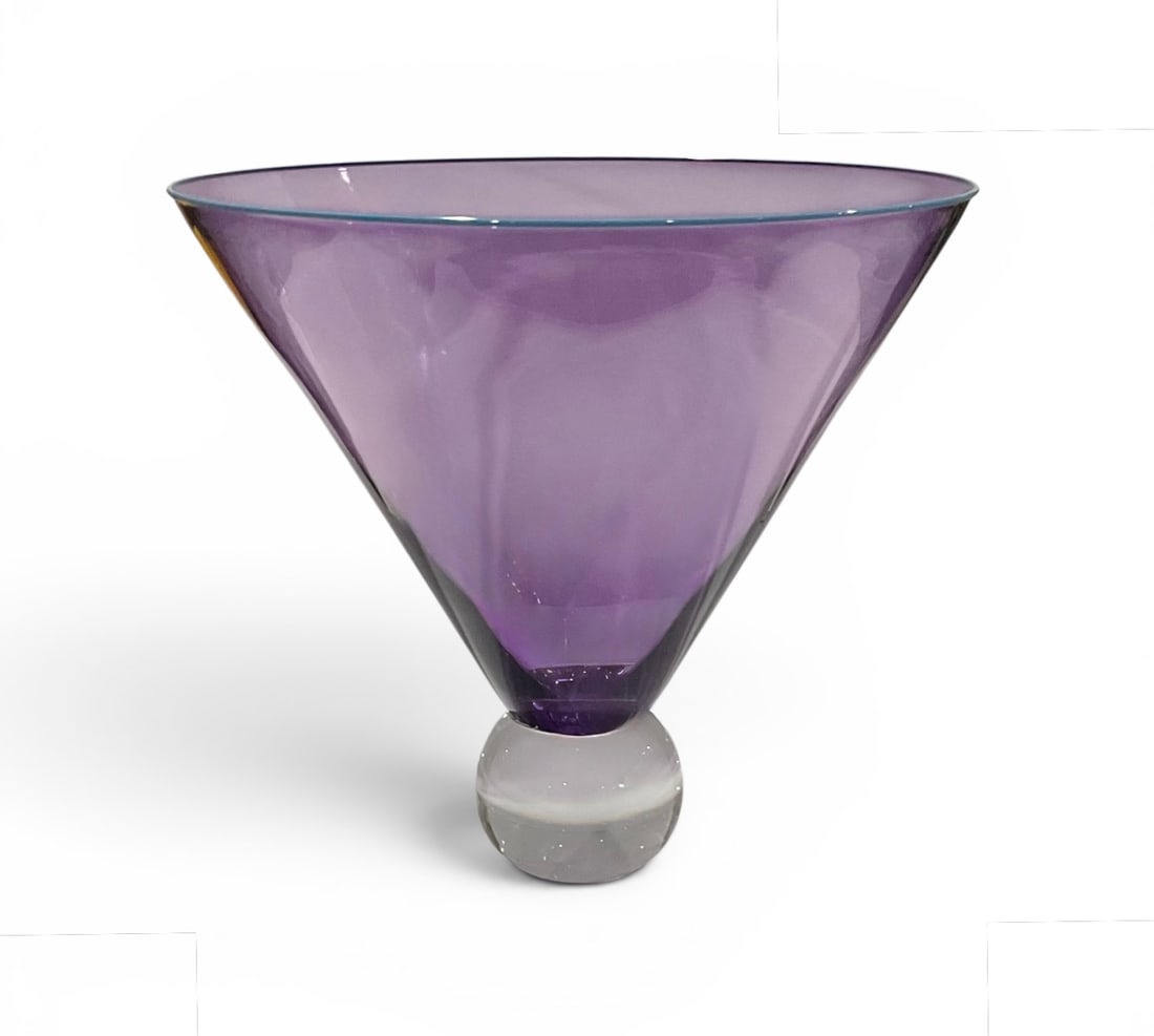 Young and Constantini Large Studio art glass pedestal vase (1 of 1)