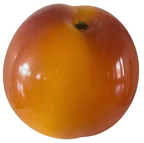 Monumental Joey Kirkpatrick Flora Mace Studio Art Glass sculpture of a peach (1 of 1)