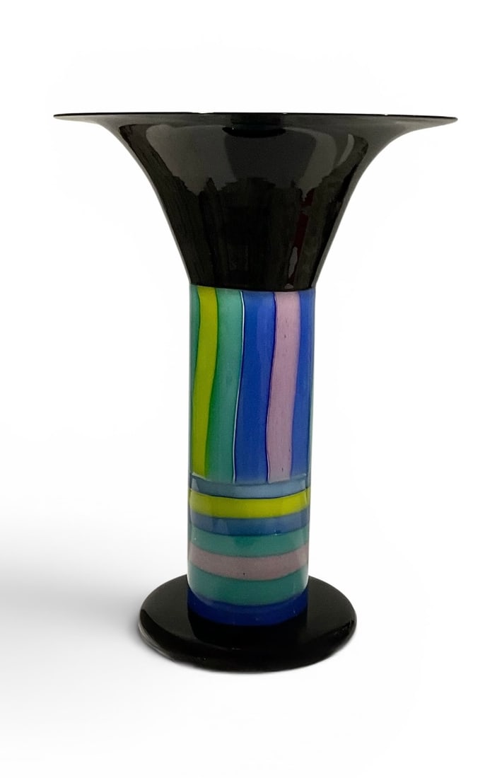 Pino Signoretto LARGE Artist signed Murano Patchwork vase (1 of 1)