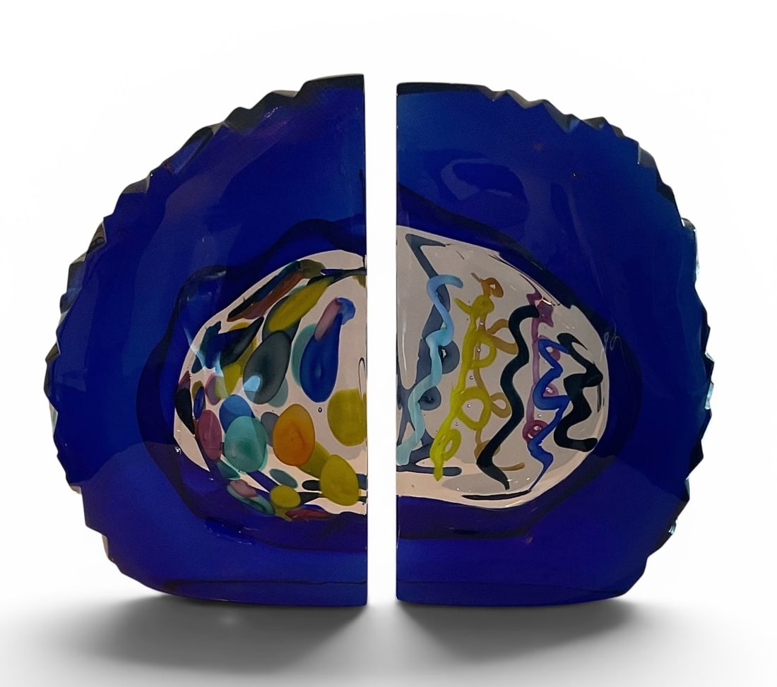 Pino Signoretto Large Pair Signed art glass aquarium sculptures (1 of 1)