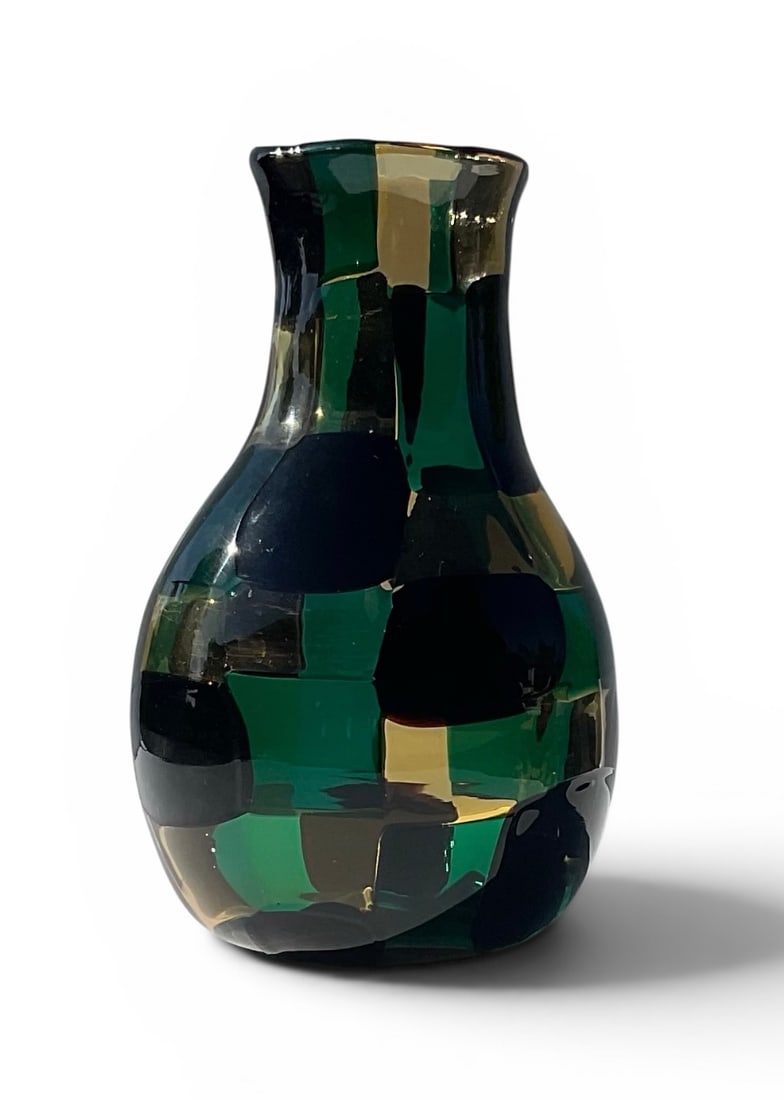 Fulvio Bianconi (1915-1996) Signed Murano Art Glass Pezzato vase (1 of 1)