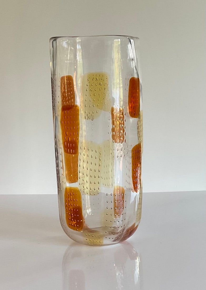 Fulvio Bianconi (1915-1996) Murano art glass patchwork vase (1 of 1)