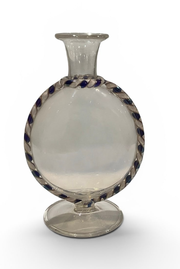 Fratelli Toso Murano Art Glass Vase with ribbon decoration circa 1920 (1 of 1)