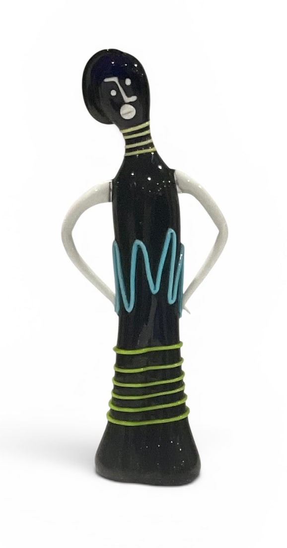 Mario Badioli Artist signed murano art glass figure: Mario Badioli Artist signed murano art glass figure