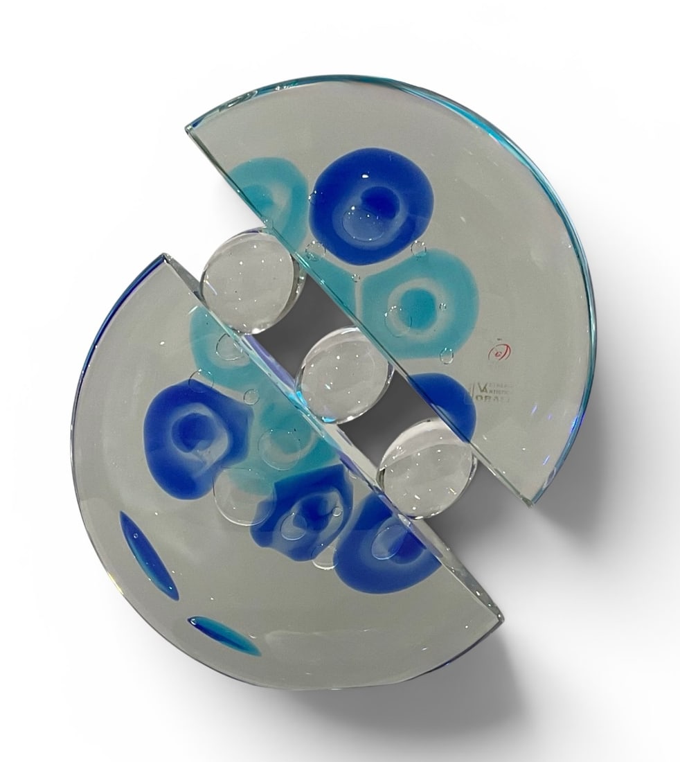 Michele Onesto Oball Murano Art glass sculpture signed by the artist: Michele Onesto Oball Murano Art glass sculpture signed by the artist