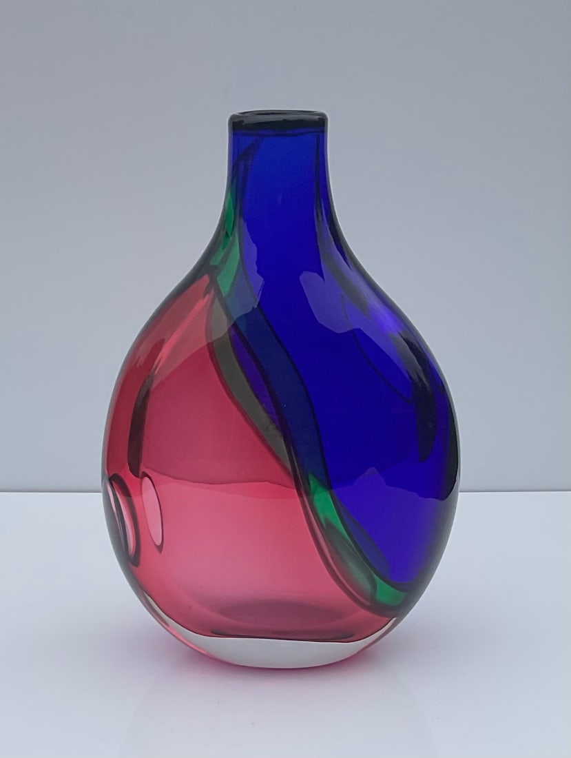 Archimede Seguso Murano Artist signed art glass vase: Archimede Seguso Murano Artist signed art glass vase