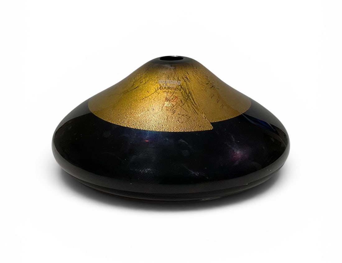 Alfredo Barbini Art Glass Murano Signed Inccalmo vase circa 1980: Alfredo Barbini Art Glass Murano Signed Inccalmo vase circa 1980
