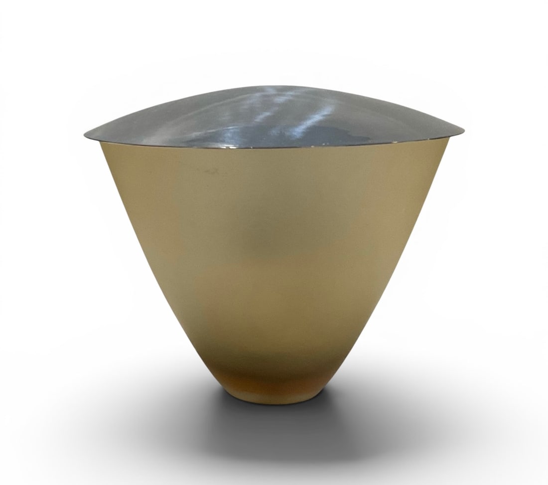 Venini attributed corroso sommerso lamp with chrome top circa 1960: Venini attributed corroso sommerso lamp with chrome top circa 1960