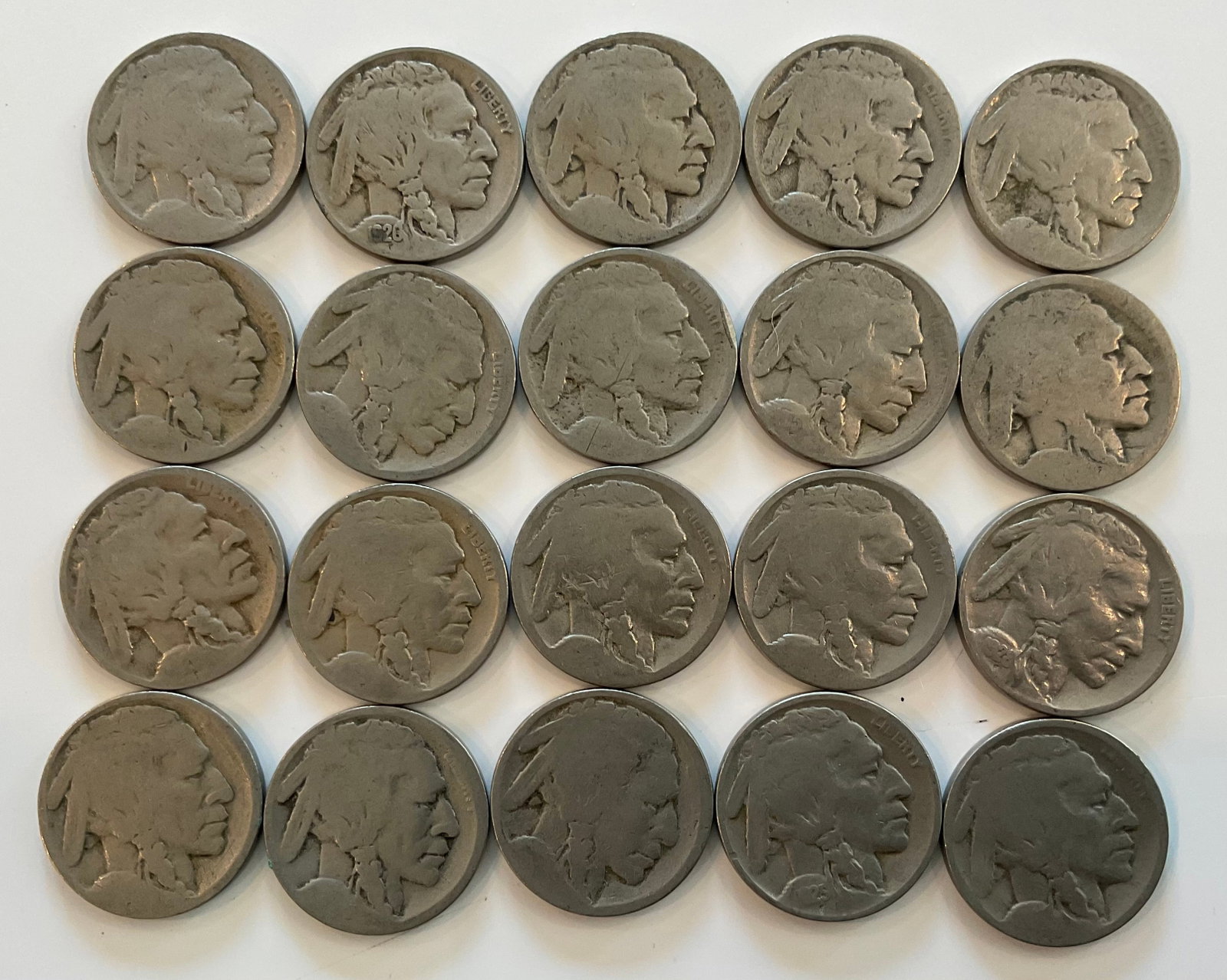 Group of 20 Buffalo Nickels (1 of 1)