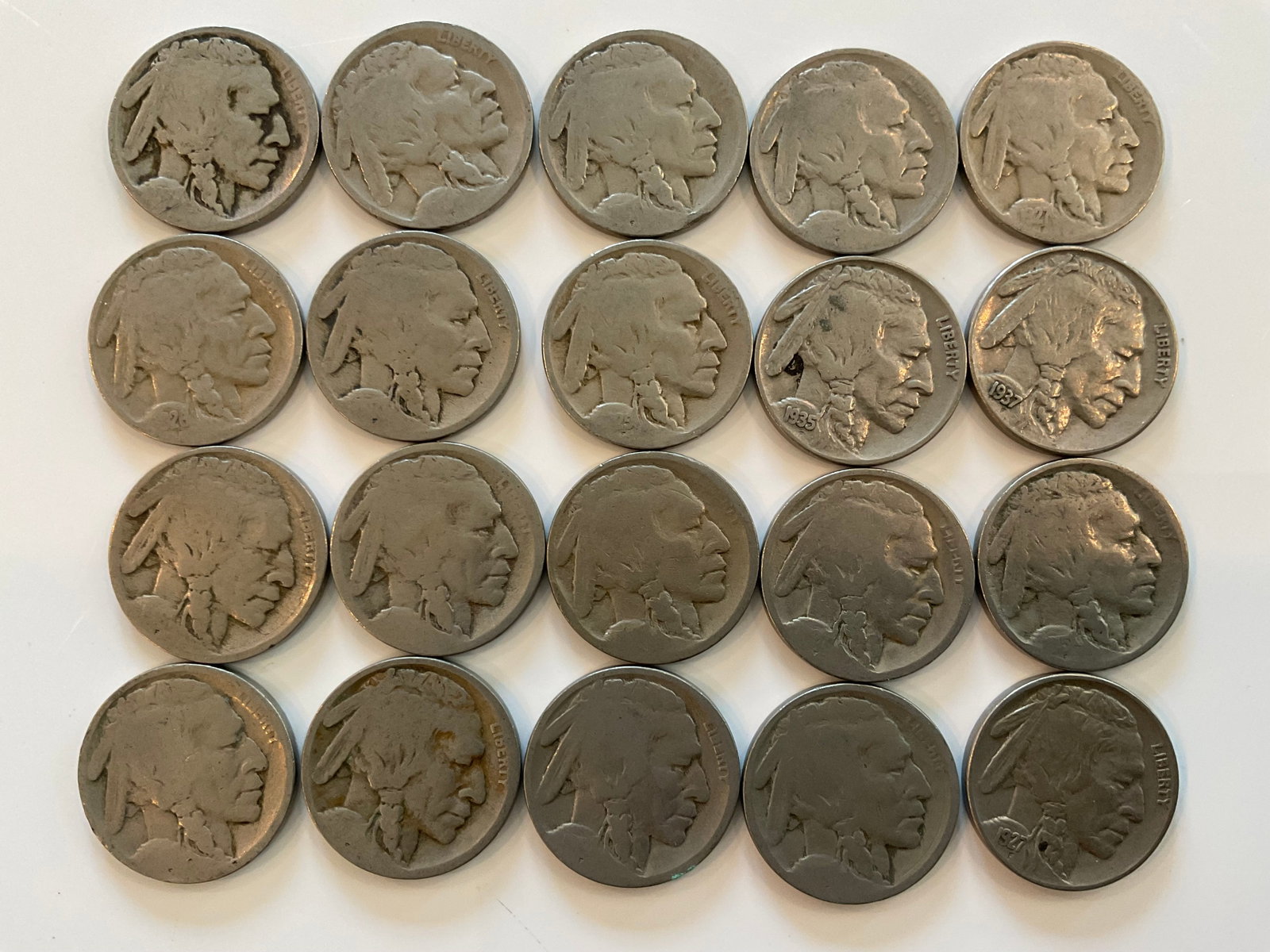 Group of 20 Buffalo Nickels (1 of 1)