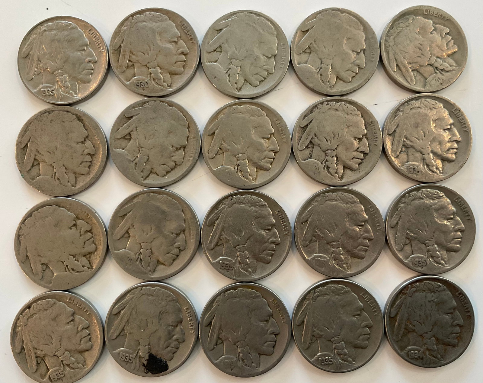 Group of 20 Buffalo Nickels (1 of 1)