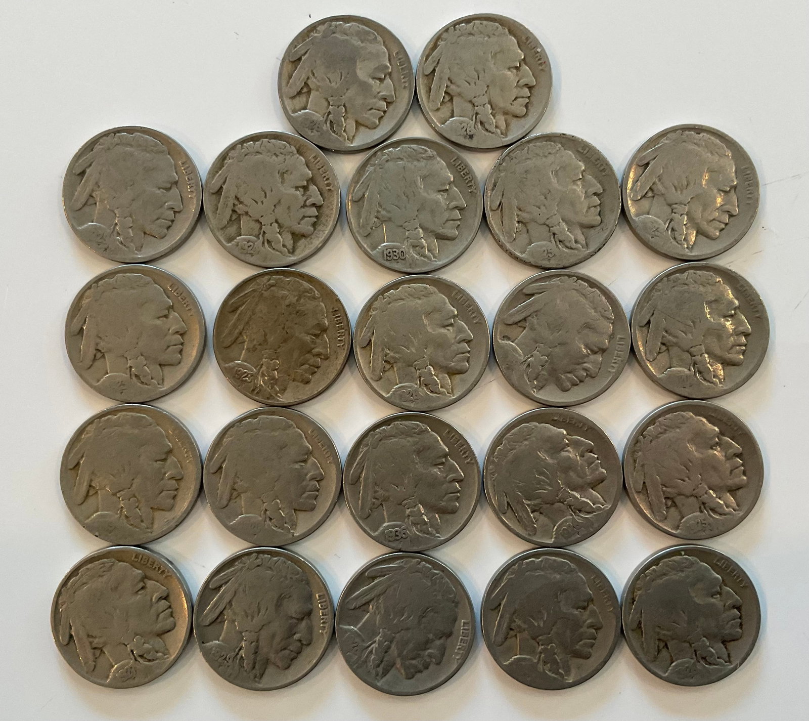 Group of 22 Buffalo Nickels (1 of 1)