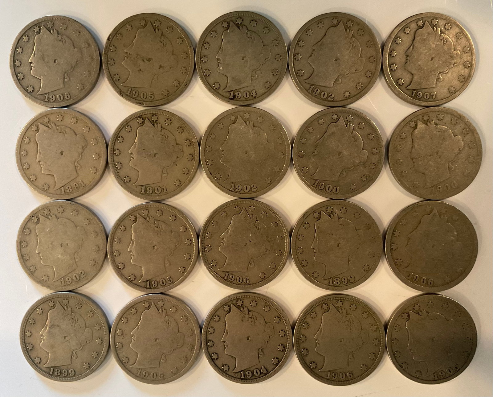 Group of 20 Liberty Nickels: Group of 20 Liberty Nickels