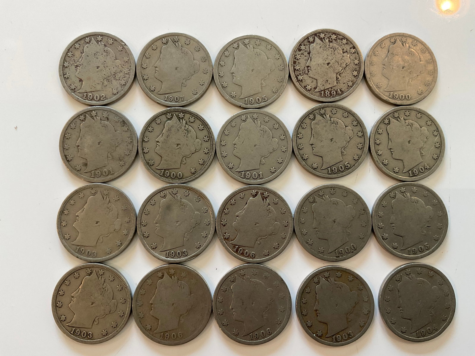 Group of 20 Liberty Nickels (1 of 1)