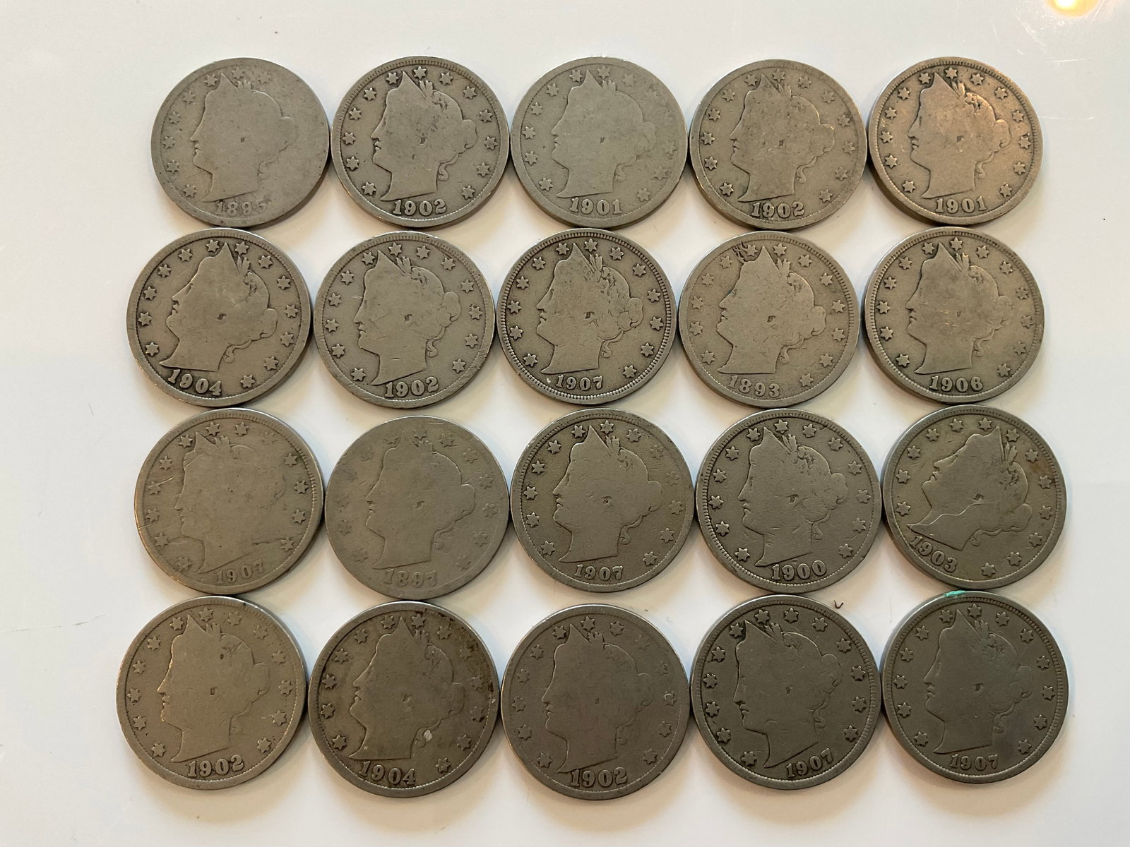 Group of 20 Liberty Nickels (1 of 1)