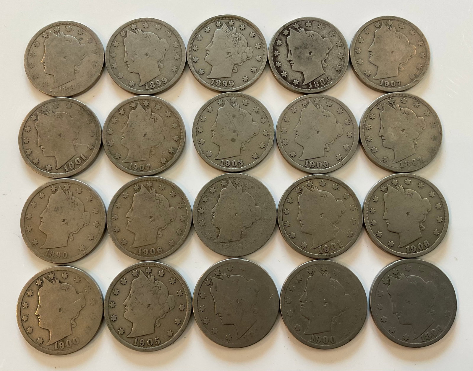 Group of 20 Liberty Nickels (1 of 1)