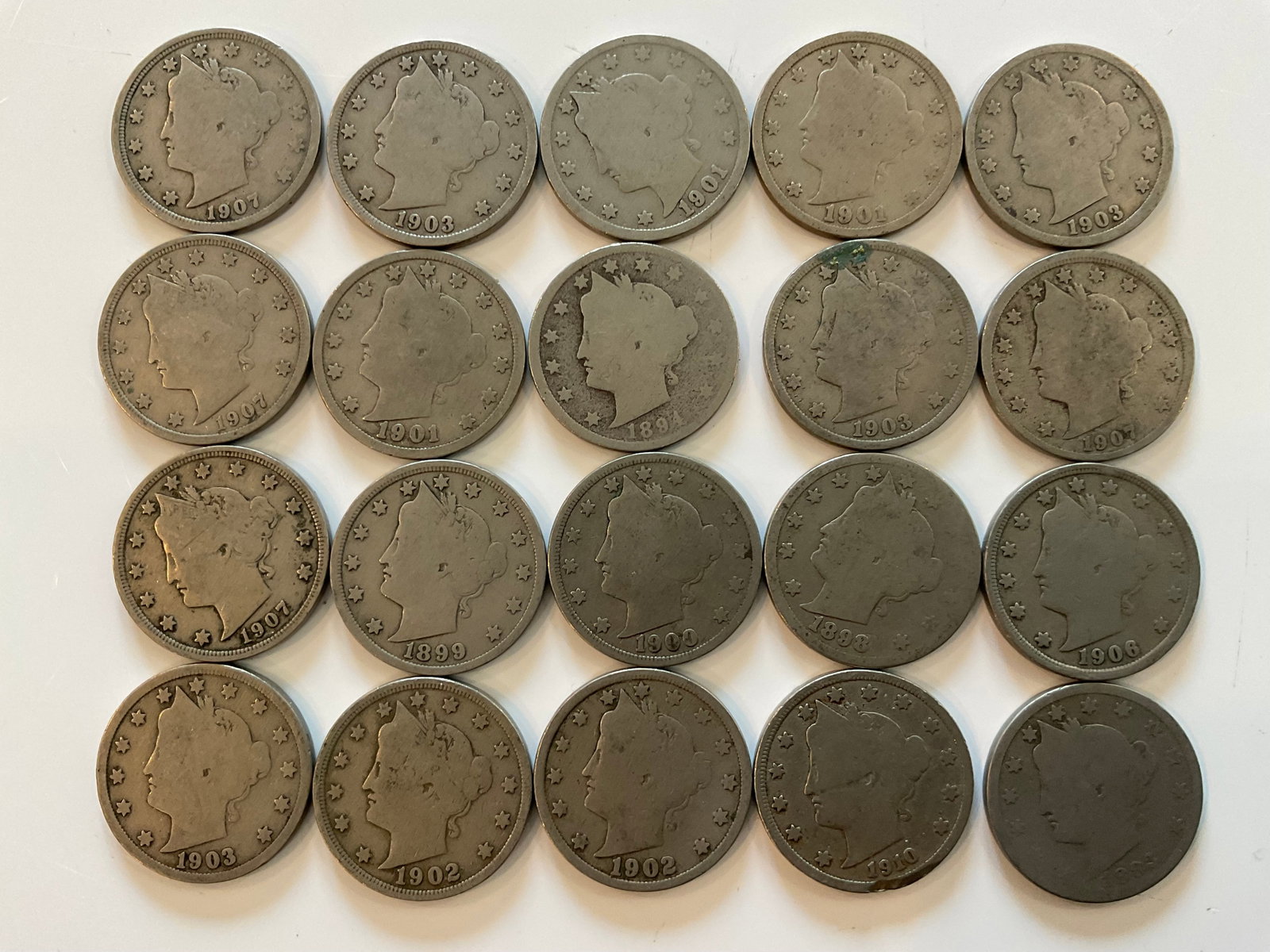 Group of 20 Liberty Nickels (1 of 1)