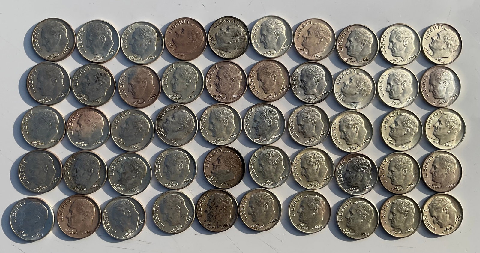 Group of 50 Roosevelt dimes 90 percent silver (1 of 1)
