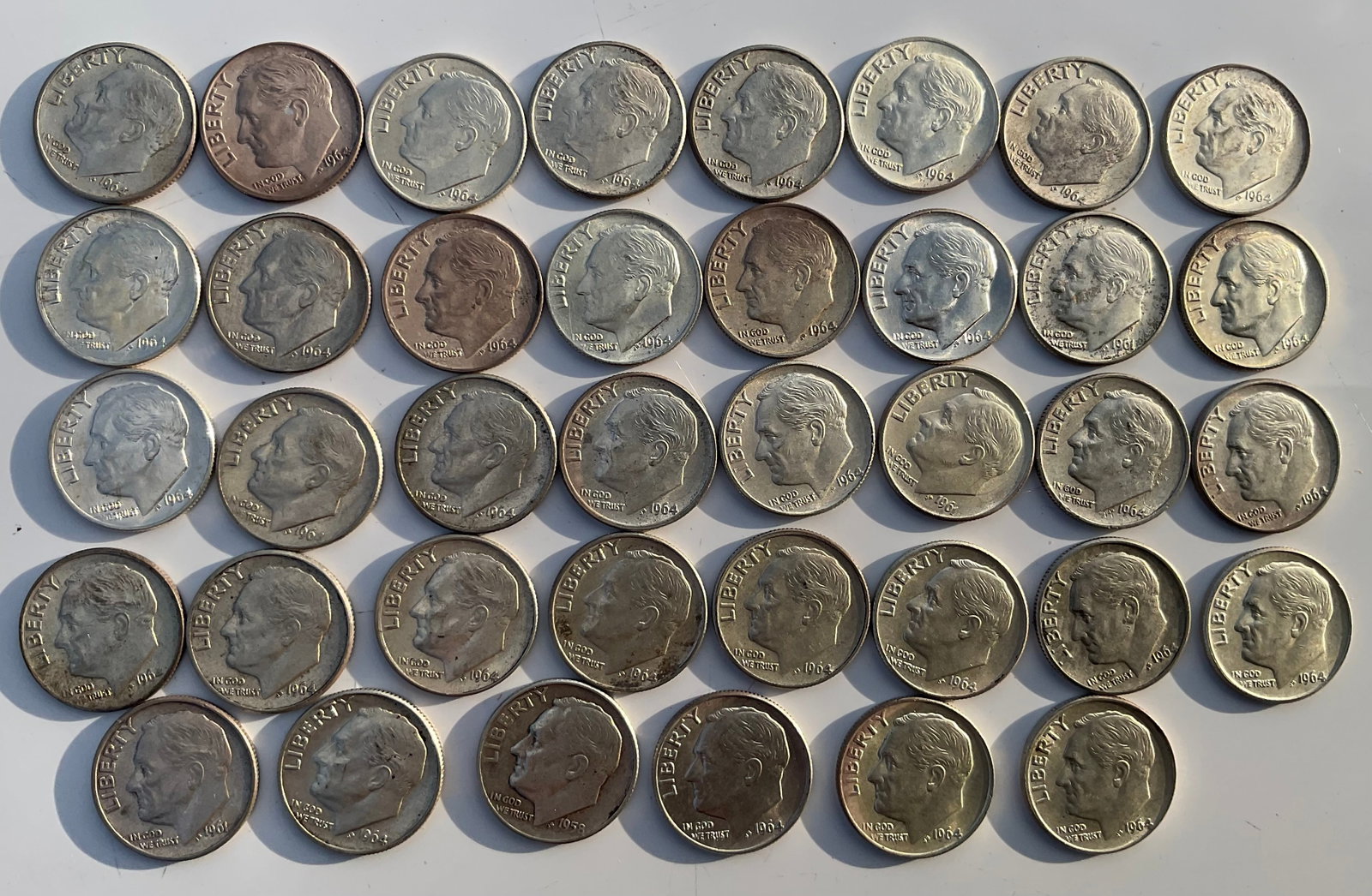Group of 38 Roosevelt dimes 90 percent silver (1 of 1)