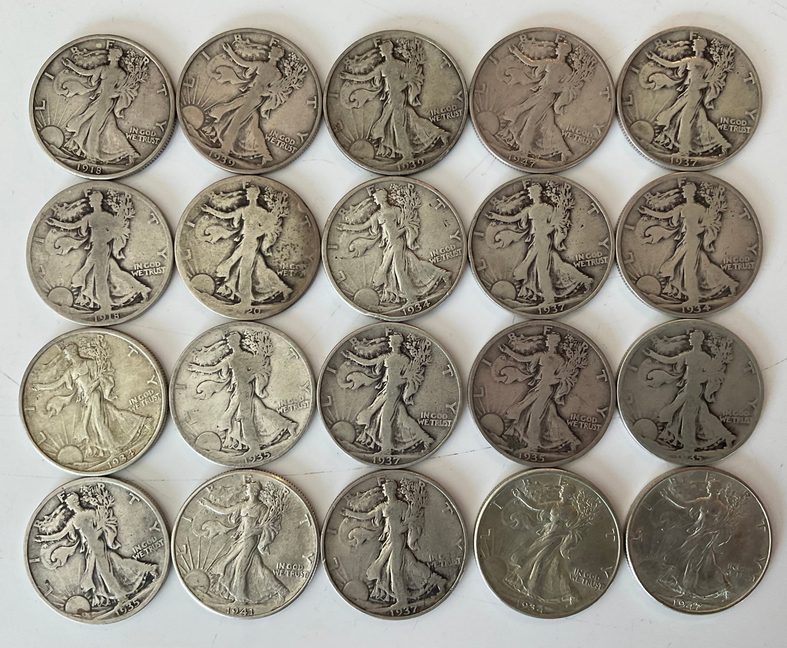 Group of 20 Liberty Half dollars 90 percent silver (1 of 1)