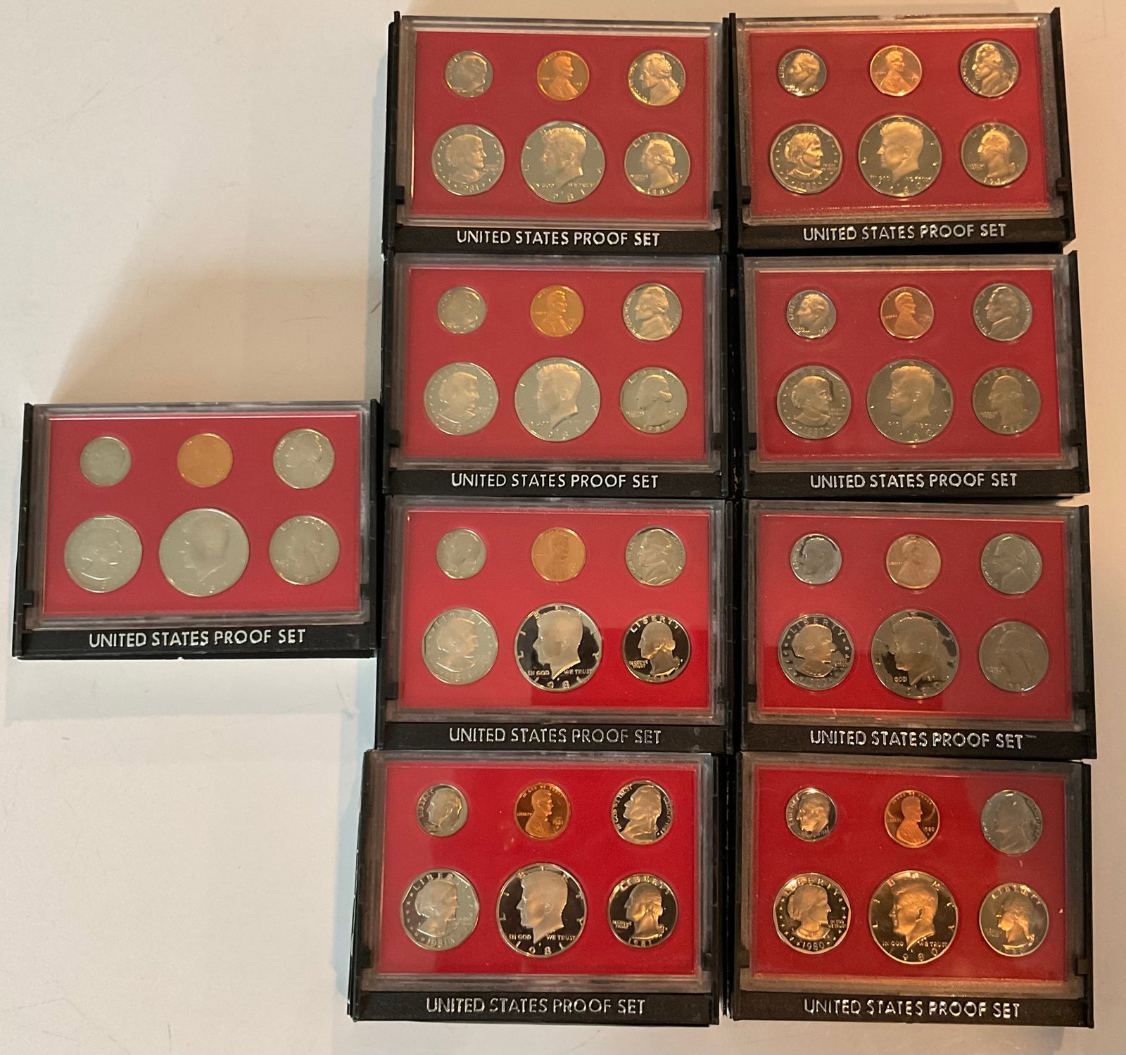 9 Proof Sets 4 from 1980 5 from 1981: 9 Proof Sets 4 from 1980 5 from 1981