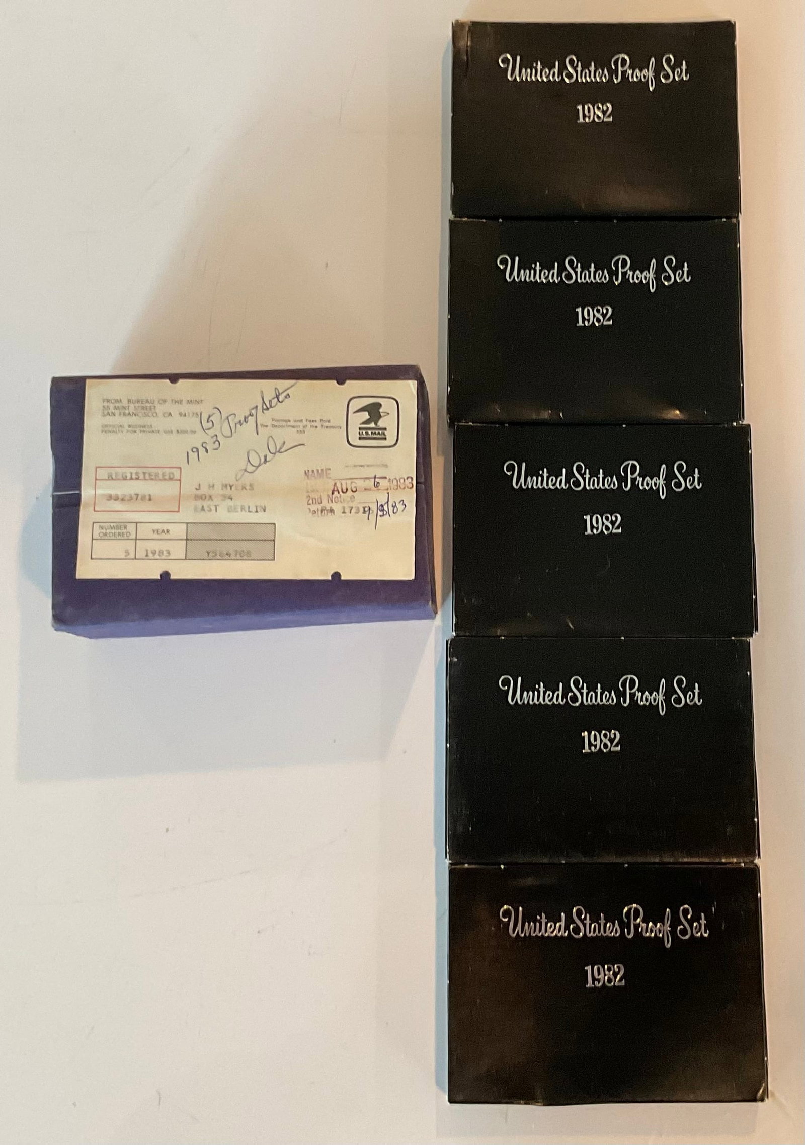 10 proof sets 5 from 1982 5 from 1983 (1 of 1)