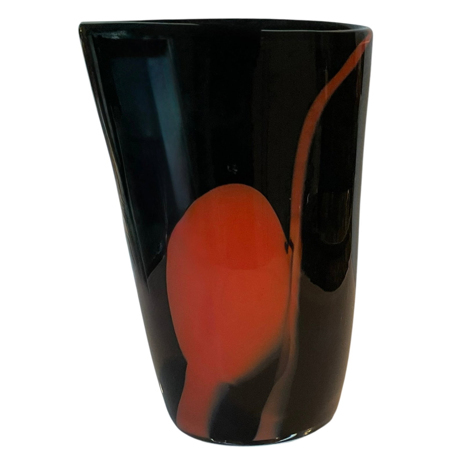 Gro Berglien Hadeland signed art glass vase (1 of 1)