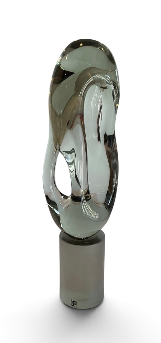 Livio Seguso (1930-2026) Signed Murano Gray art glass sculpture: Livio Seguso (1930-2026) Signed Murano Gray art glass sculpture