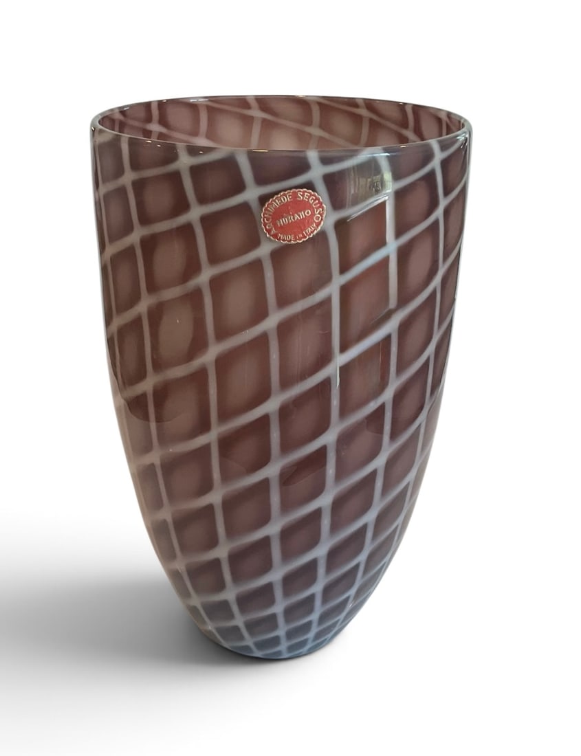 Archimede Seguso (1909-1999) Murano Losange vase circa 1950's (1 of 1)