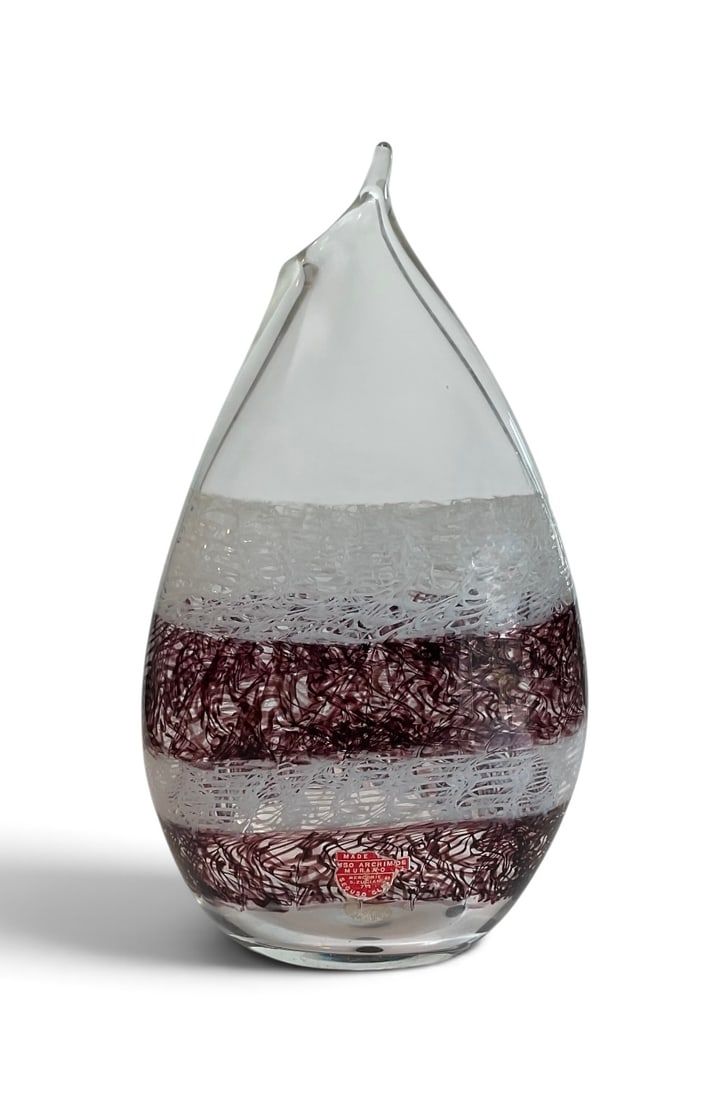 Archimede Seguso (1909-1999) Murano Merletto vase circa 1950's (1 of 1)