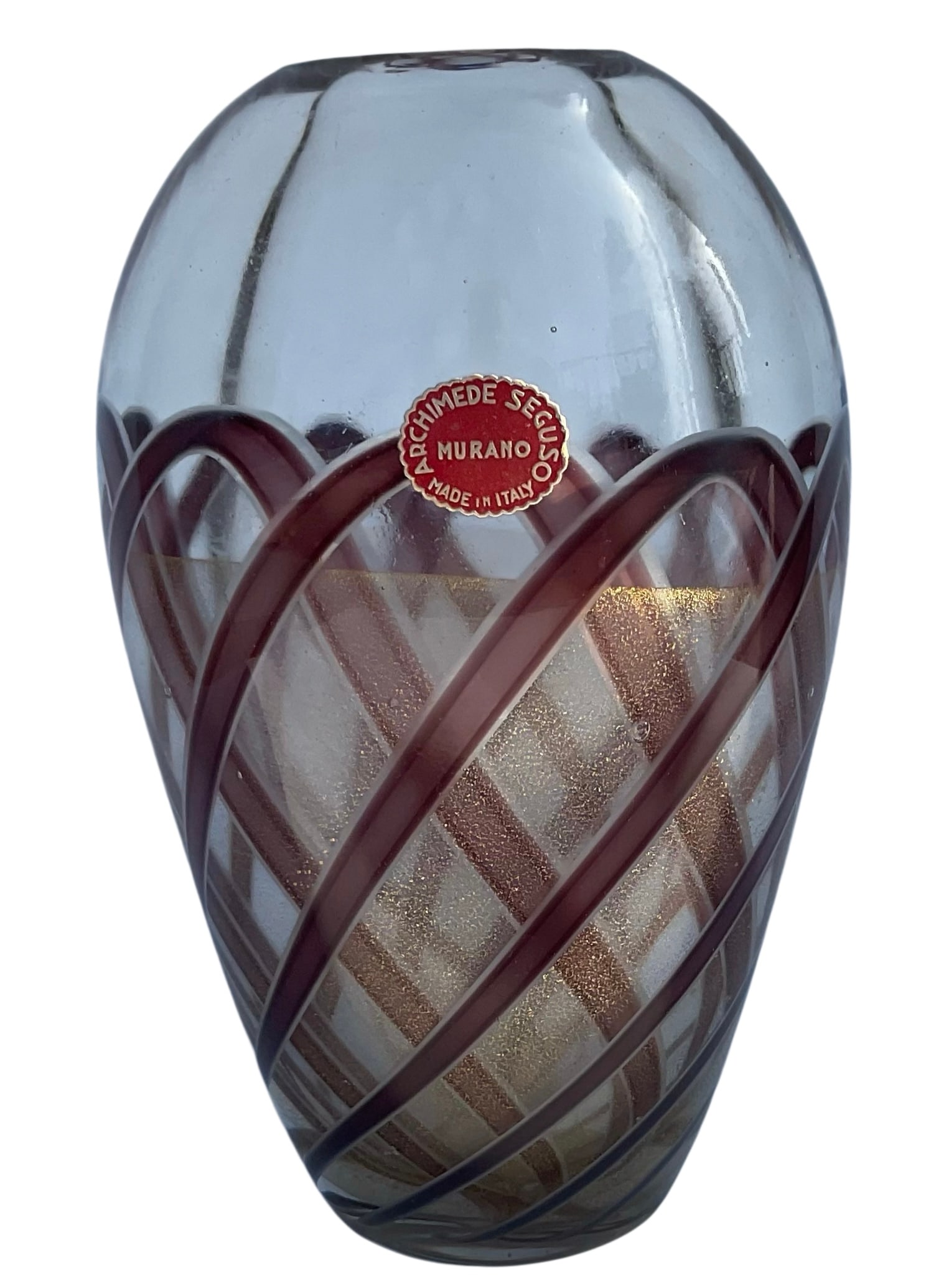 Archimede Seguso (1909-1999) Murano Nastro Richiamato vase circa 1950's (1 of 1)