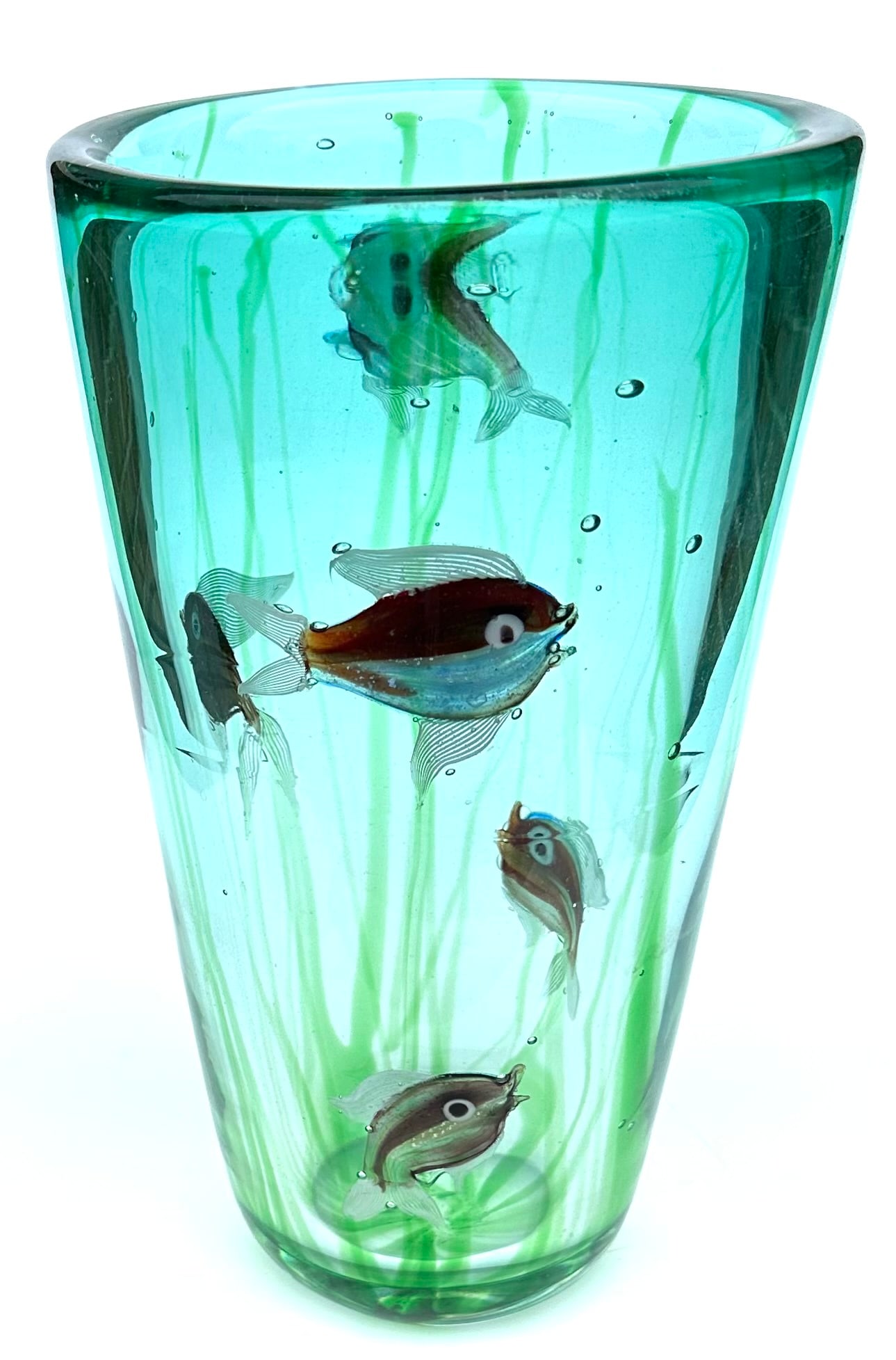 Alfredo Barbini Murano Art Glass aquarium vase signed by the artist (1 of 1)