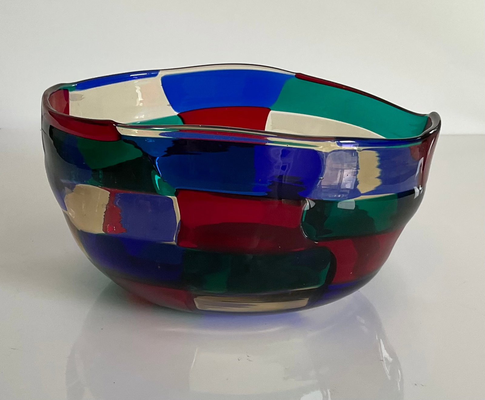 Fulvio Bianconi Venini RARE Pezzato Bowl Murano 1950's (1 of 1)
