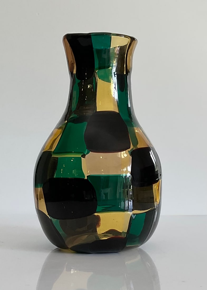 Fulvio Bianconi Venini RARE Pezzato Americano Vase Murano 1950's (1 of 1)