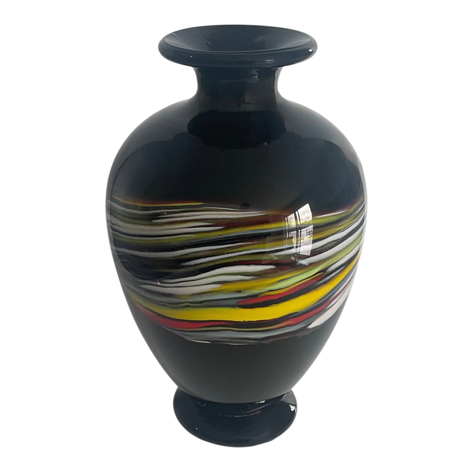 Archimede Seguso Vase designed by Gianni Versace signed by Seguso in script and original label (1 of 2)