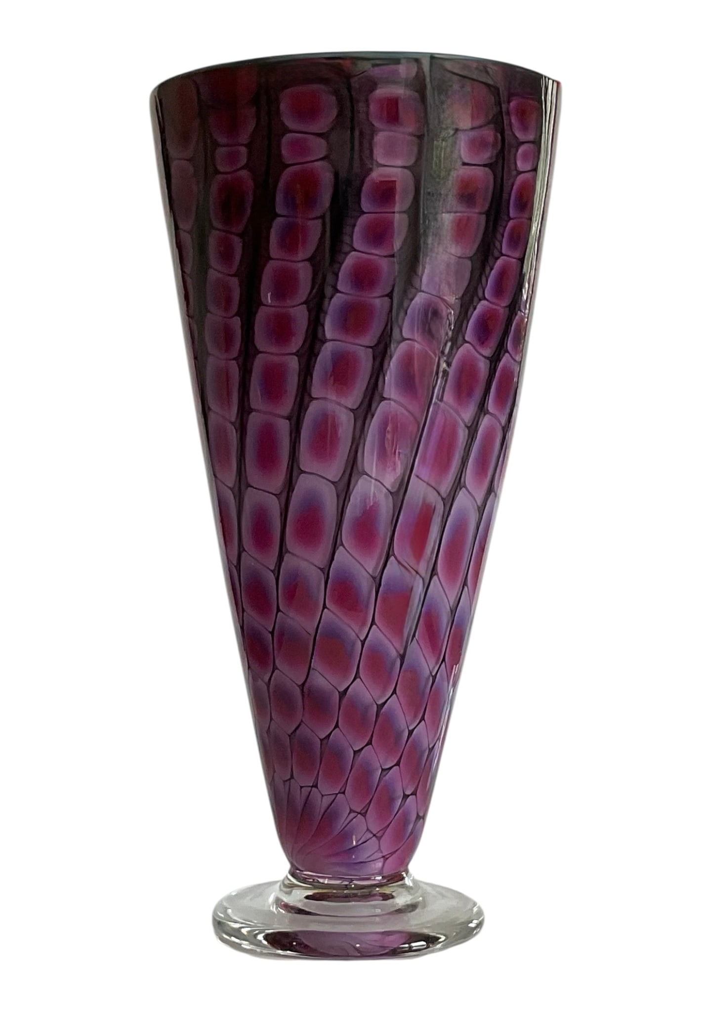Tom Philabaum Artist signed murrine glass vase dated 1991 (1 of 1)
