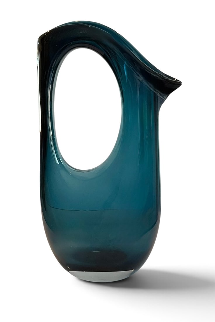 Large AVeM Murano Art Glass Anse Volante Vase circa 1950's (1 of 1)