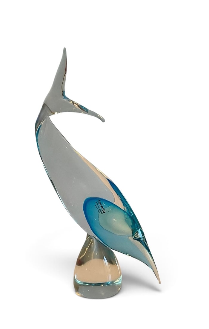 Formia Murano art glass signed sommerso fish sculpture (1 of 1)
