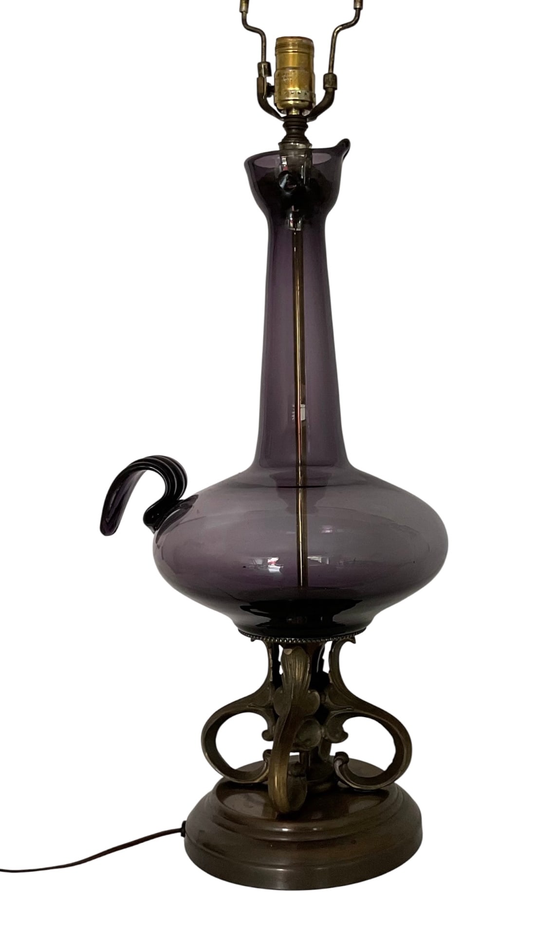 RARE Blenko Art Glass lamp figure of a bird (1 of 1)