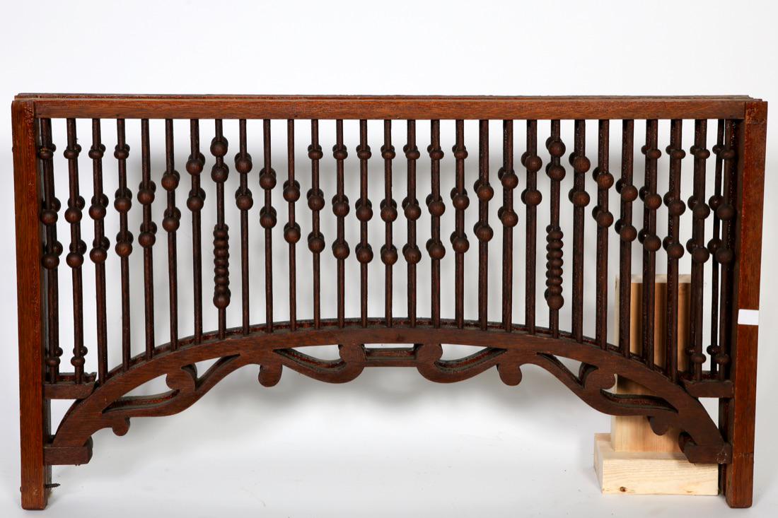 Two Pieces Of Architectural Oak Stick & Ball Fretwork: Two Nice Pieces of Architectural Oak Stick & Ball Fretwork. Condition: Good. Size: 29 3/4" W x 16 3/4" H