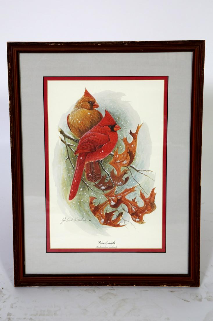 John A. Ruthven Signed Limited Edition Print: A signed limited edition offset lithograph on paper after an original painting by well-listed renowned American wildlife illustrator and naturalist John A. Ruthven (Cincinnati, born 1924), titled Card