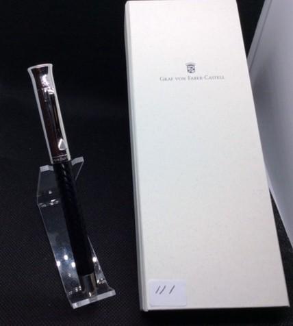 Graf von Faber Castell: Graf von Faber Castell black body, silver cap, 14K "M" nib