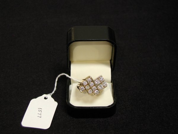 14K GOLD CUSTOM DIAMOND RING APPROX 2-1/2 CTS