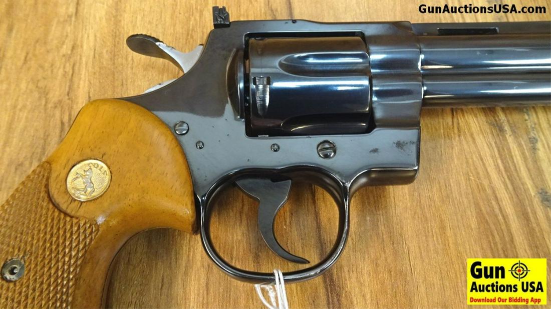 Colt PYTHON .357 MAGNUM Revolver. Very Good. 8" Barrel.: Colt PYTHON .357 MAGNUM Revolver. Very Good. 8" Barrel. Shiny Bore, Tight Action A True Stylish Serpent, this 8 Inch PYTHON Stands out in the Crowd! Matt Top Strap, Ventilated Rib Barrel, Adjustable S