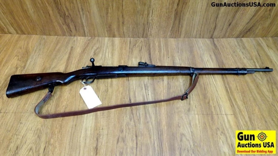 WAFFENFABRIK MAUSER A.G. OBERNDORF 98 MAUSER 8 MM: WAFFENFABRIK MAUSER A.G. OBERNDORF 98 MAUSER 8 MM Bolt Rifle. Good Condition. 30" Barrel. Dark Bore, Tight Action A Fine Old War Horse Dates 1917. Military Iron Sights are Retained On the Weapon, Stoc
