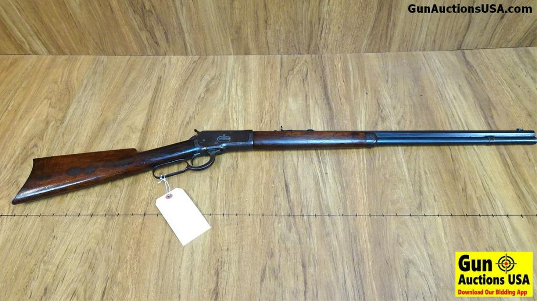 Winchester 1892 .38 WCF Lever Action Collectors Ri: Winchester 1892 .38 WCF Lever Action Collectors Rifle. Very Good. 24" Barrel. Shiny Bore, Tight Action A Beautiful Old 92 with Full Octagon Barrel and Full Length Magazine Tube. Correct Full Buckhorn 