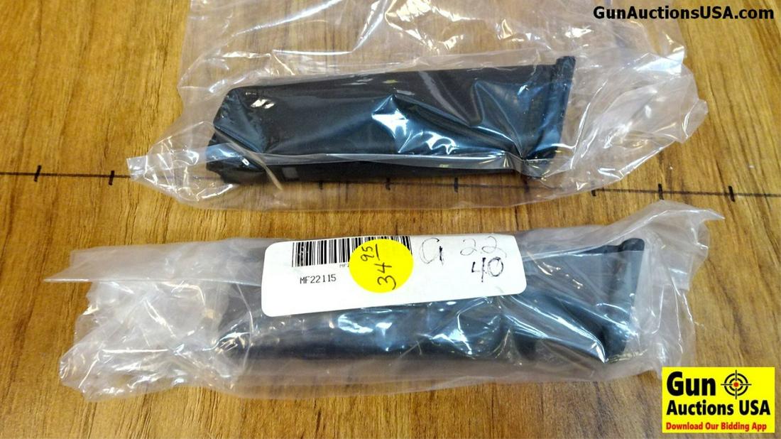 Glock G22 .40 S&W Magazines. NEW. 2 In Total , Ori: Glock G22 .40 S&W Magazines. NEW. 2 In Total , Original Factory Magazines for the Glock 22 In 40 Cal. . (38358)