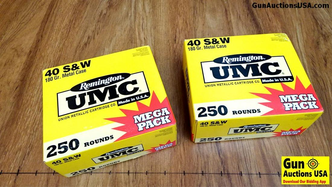 Remington UMC .40 S&W Ammo. 500 Rounds of 180 Grai: Remington UMC .40 S&W Ammo. 500 Rounds of 180 Grain Metal Case. This .40 S&W cartridge from Remingtonâ€™s UMC line of ammunition features a 180 grain metal case projectile. A metal case bullet is